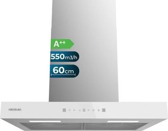 Cecotec Cecotec Campana Extractora 60 Cm Tipo T Bolero Flux Tt 605500 Glass White A++