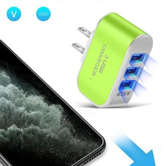 OEM Cargador Usb Jygee De 3 Puertos Con Led, Adaptador De Carga De Pl&aacute;stico Para Tabletas De 110 V Y 1000 Ma, Con Luz Indicadora Y M&oacute;dulo De Alimentaci&oacute;n 