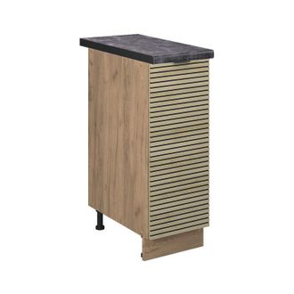 Vicco Armario De Farmacia Fame-line, Panel De Roble, 30 Cm, Et Antracita, Vicco