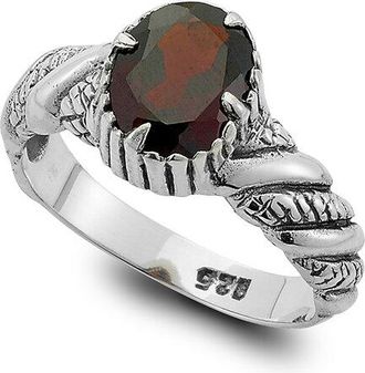 Samuel B. Silver 1.50 Ct. Tw. Garnet Ring