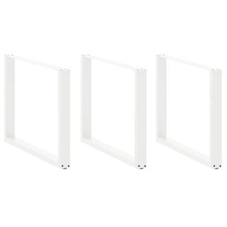 Berkfield Home Coffee Table Legs U-Shaped 2 pcs White 100x(72-73) cm Steel