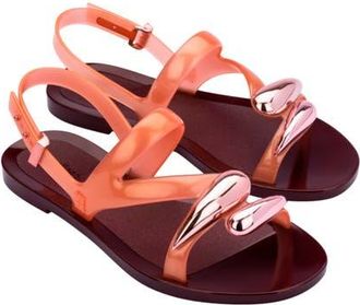 Melissa Iris Slingback Sandal in Burgundy/Orange at Nordstrom, Size 10