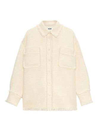 Msgm Blouse met franje afwerking - Beige