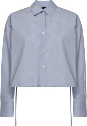 Pinko Shirts - Dames - Overhemden - Blauw - L - Katoen - Overhemden