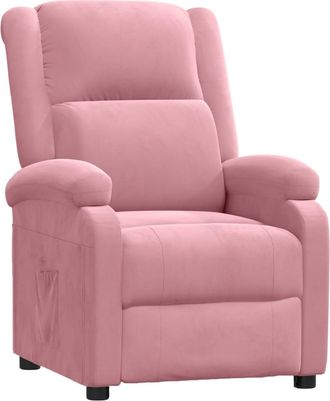 vidaXL Sill&oacute;n Reclinable De Terciopelo Rosa Vidaxl