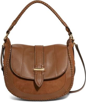 Aim&eacute;e Willow Convertible Leather Shoulder Bag in Chestnut at Nordstrom