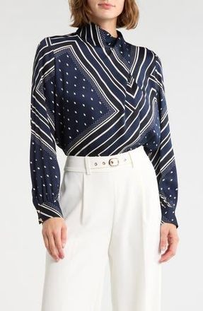 Elie Tahari The Jaden Silk Blend Top in Diamond Rain at Nordstrom Rack, Size X-Small