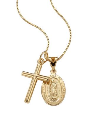 The M Jewelers NY The Guadalupe Cross Pendant Necklace in Gold at Nordstrom