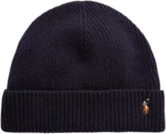 Polo Ralph Lauren Merino Wool Pony Beanie in Navy Men - OS