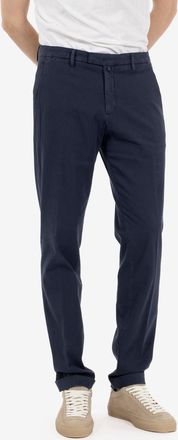 BRIGLIA 1949 Pantaloni in cotone e tencel navy