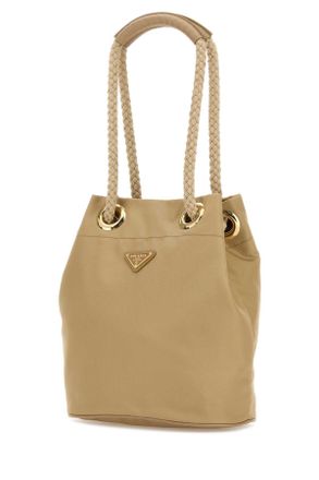 Prada Womens Sand Re-Nylon Prada Mariner Bucket Bag Cammello Poliammidericiclata-Vitello Borse A Secchiello