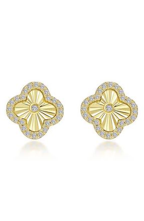 Lafonn Halo Stud Earrings in Gold at Nordstrom