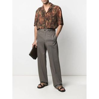 Ferragamo Straight-Leg Tailored Trousers - Brown