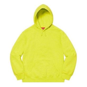 SUPREME Embossed Logos Hooded Sweatshirt Yellow SUP-SS21-637