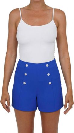 Love Token Kay High Rise Shorts In Blue