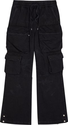 Amiri Distressed Denim Cargo Trousers - Black - XL