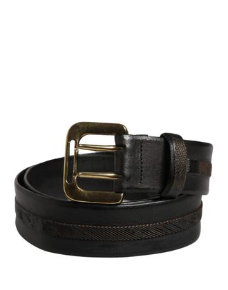 Plein Sud Leather gold Metal Buckle Waist Women Womens Belt (Pre-Owned)