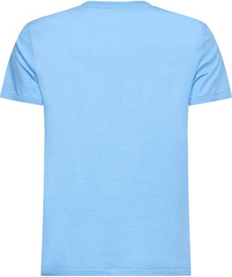 Polo Ralph Lauren Mens Blue Lagoon Jersey Custom Slim-Fit Crewneck T-Shirt Light Cotton T-Shirts And Polos