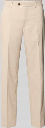 Selected Regular Fit Anzughose mit Leinen-Anteil Modell STYLE.MAINE in Sand, Gr&ouml;&szlig;e 102