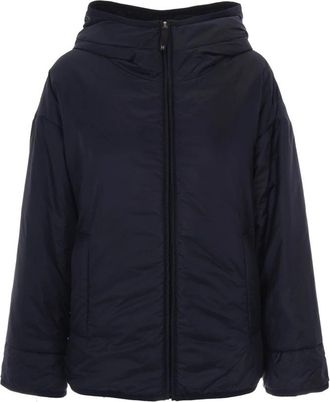 Max Mara Giacca imbottita reversibile in tela antigoccia - Dames - Winterjassen - Blauw - XS - Leer - Jassen