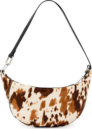 AllSaints Micro Luna Genuine Calf Hair Shoulder Bag in Cow Print at Nordstrom