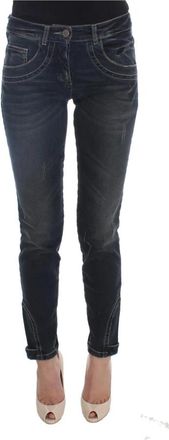 Ermanno Scervino Slim Fit Katoenmix Jeans - Dames - Skinny Jeans - Blauw - XS - Katoen - Jeans