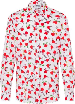 Moschino Overhemd met hartprint - Wit