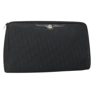 Dior Pre-owned Clutches, female, Black, Size: ONE SIZE Pre-owned Trotter pouch