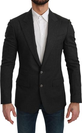 Dolce & Gabbana Gray NAPOLI Slim Fit Jacket Wool Mens Blazer