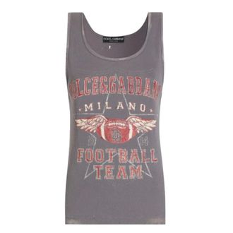 Dolce & Gabbana Sleeveless Tops, female, Multicolor, Size: 2XS T-Shirts