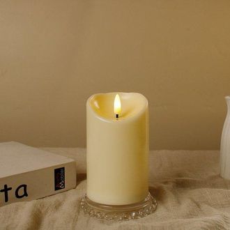 OEM Velas, 1 Unidad, Vela Exterior Impermeable Con Luz Led, Inal&aacute;mbrica Y Segura, 7,512,5 Cm, Vela Led Intermitente, Pl&aacute;stico (sin Pilas), Estilo 2
