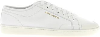 Saint Laurent White Calfskin Low Top Mens Sneakers