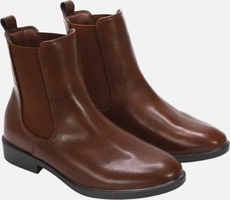 XY London Womens XY London Womens/Ladies Nala Flat Heel Pull-On Chelsea Boots - Brown - Size: 5