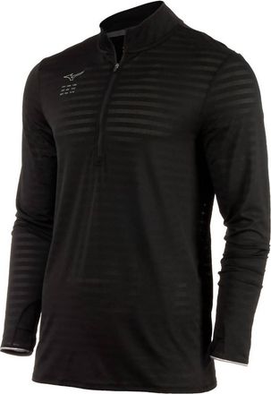 Mizuno Mens Alpha Eco Running Half Zip Top In Black
