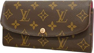 Louis Vuitton Brown Fuchsia Long Wallet (Bi-Fold) (Pre-Owned)