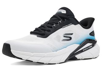 Skechers Skech Cage Hands Free Slip-In Mens Shoes White/Synthetic/Blue : 11.5 D - Medium, Textile