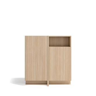 HERDASA Herdasa, Aparador Soho, 2 Puertas Con 1 Hueco Visible, En Melamina, 94x87x27cm, Nogal Claro