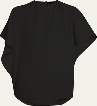 Proenza Schouler Etta Hammered Viscose Top