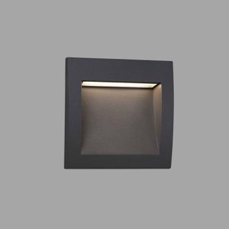 Netlighting Sedna LED Outdoor Recessed Wall Light Dark Grey IP65