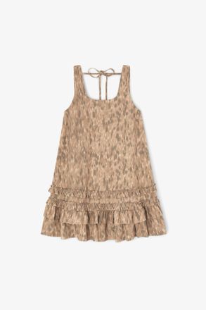 Ganni Burro Dress in Printed Cotton - Size 10/12 Organic
