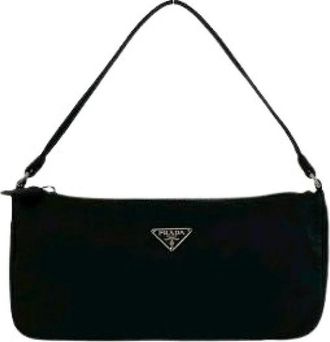 Prada Pre-owned Shoulder Bags, female, Black, Size: ONE SIZE Pre-owned Tessuto Handbag