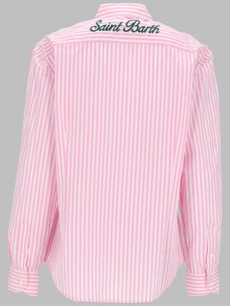 MC2 Saint Barth Striped Cotton Shirt - Pink
