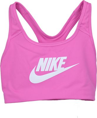 Nike Nike Womens Girls Futura Swoosh Sports Bra in Pink & White Size Small