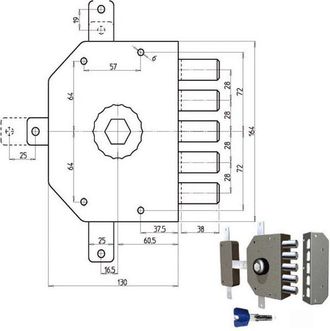 OEM Cerradura Sic.qu&iacute;ntuple Izquierda Bomba 3300p Cr