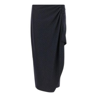 Pinko Capena Rok - Dames - Midirokken - Blauw - S - Wol - Rokken