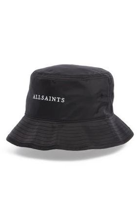 AllSaints Classic Nylon Bucket Hat in Black at Nordstrom Rack