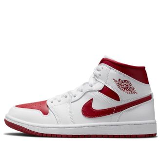 Air Jordan (WMNS) Air Jordan 1 Mid White Pomegranate BQ6472-161
