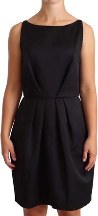 Cedric Charlier Sleeveless Pleated Aline Knee Length Womens Dress (Pre-Owned)