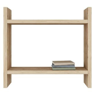 Dmora Estante Morfasso, 2 Estantes, Estructura Color Natural, 34x10x30h Cm Marr&oacute;n Natural
