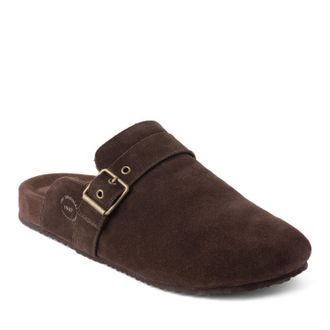 Dearfoams Mens Finn Genuine Suede Scuff Slippers